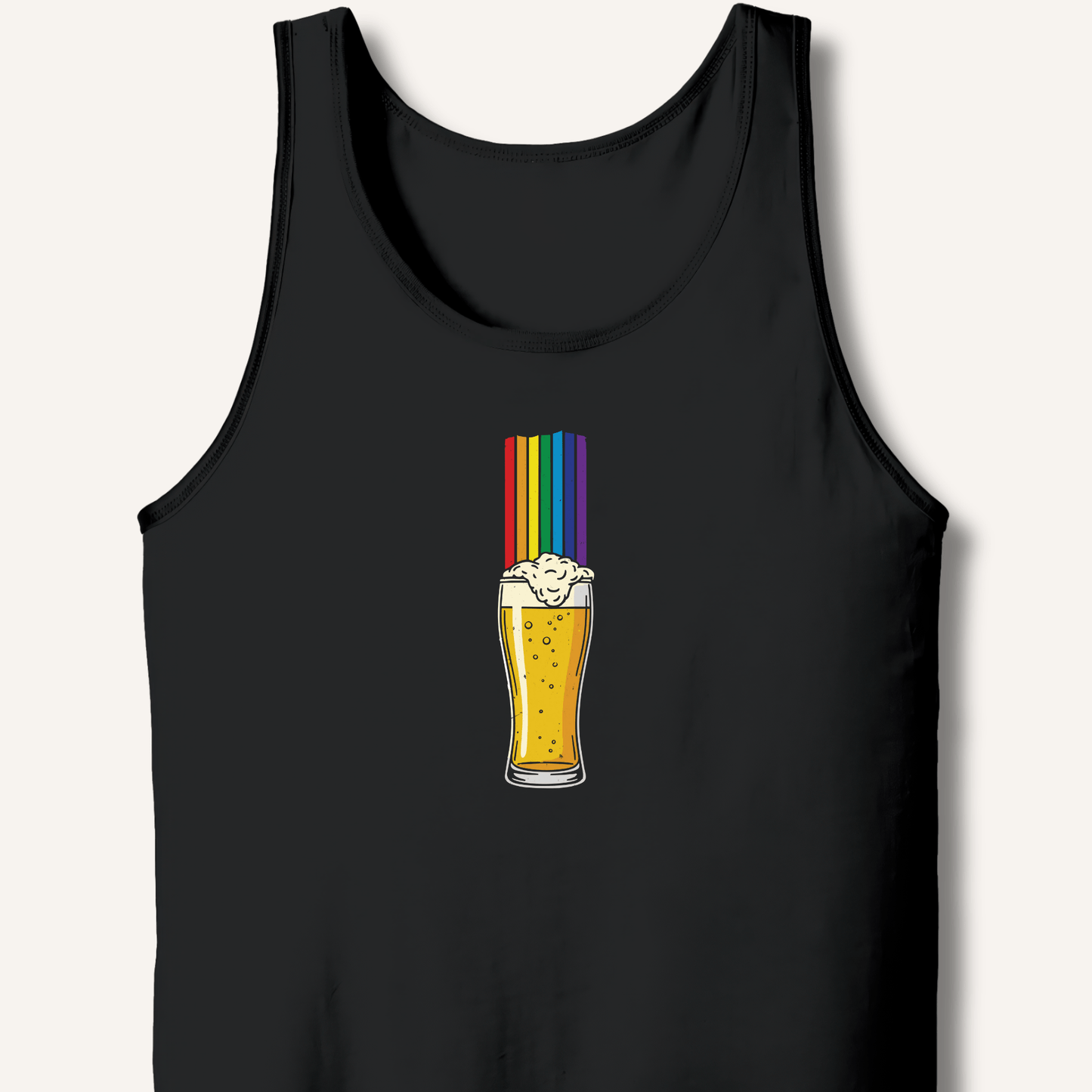 Rainbow Beer Glass Tank - Sip & Shirt