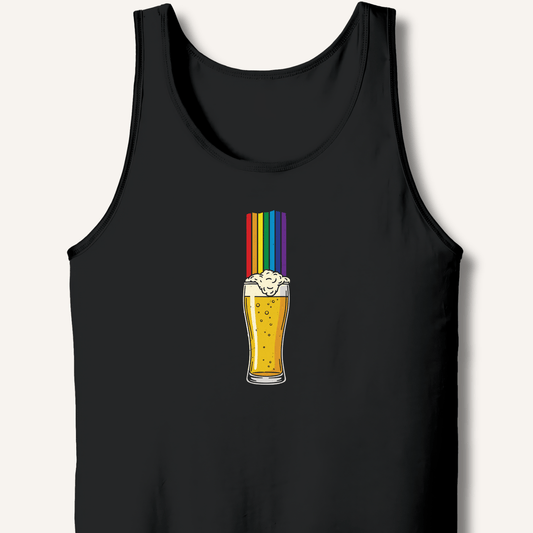 Rainbow Beer Glass Tank - Sip & Shirt