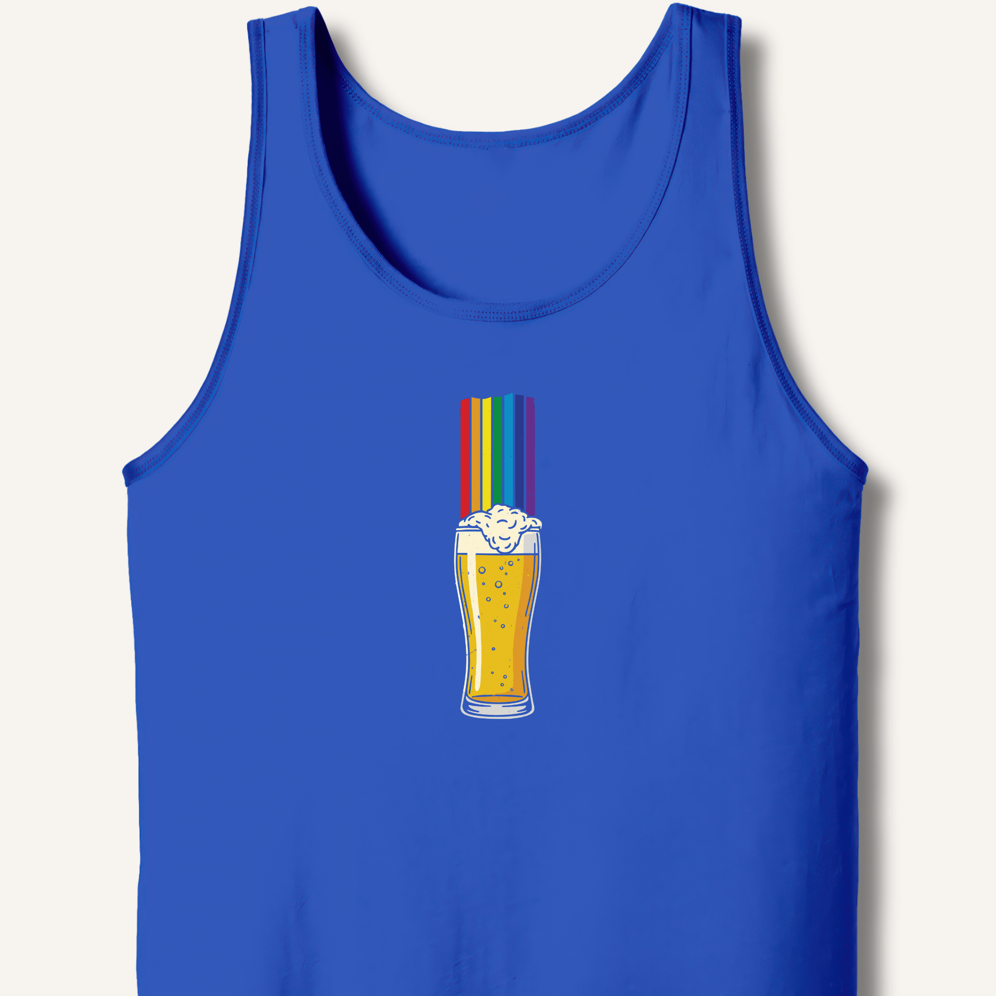 Rainbow Beer Glass Tank - Sip & Shirt