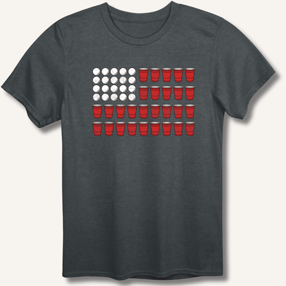 Red Cup Flag T-Shirt - Sip & Shirt