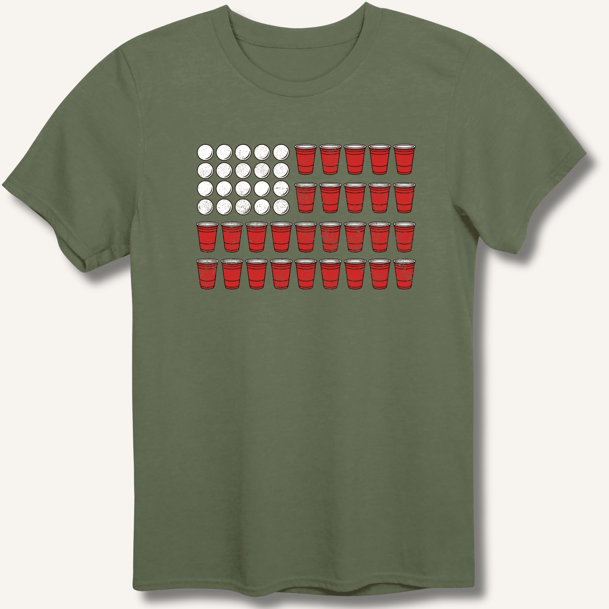 Red Cup Flag T-Shirt - Sip & Shirt