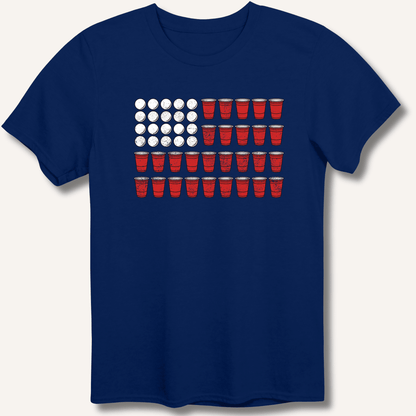 Red Cup Flag T-Shirt - Sip & Shirt