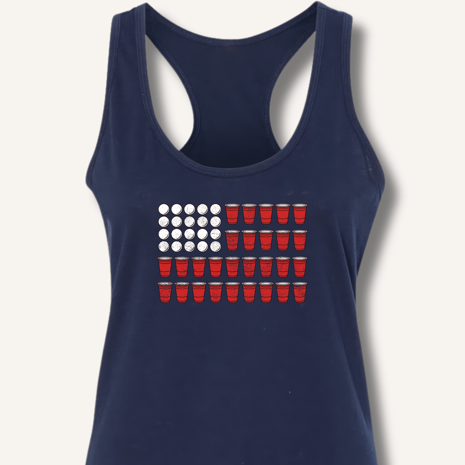 Red Cup Flag T-Shirt Racerback Tank - Sip & Shirt