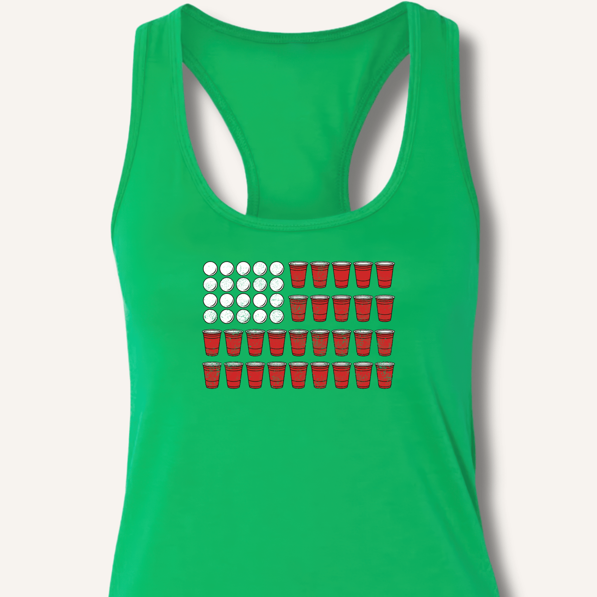 Red Cup Flag T-Shirt Racerback Tank - Sip & Shirt