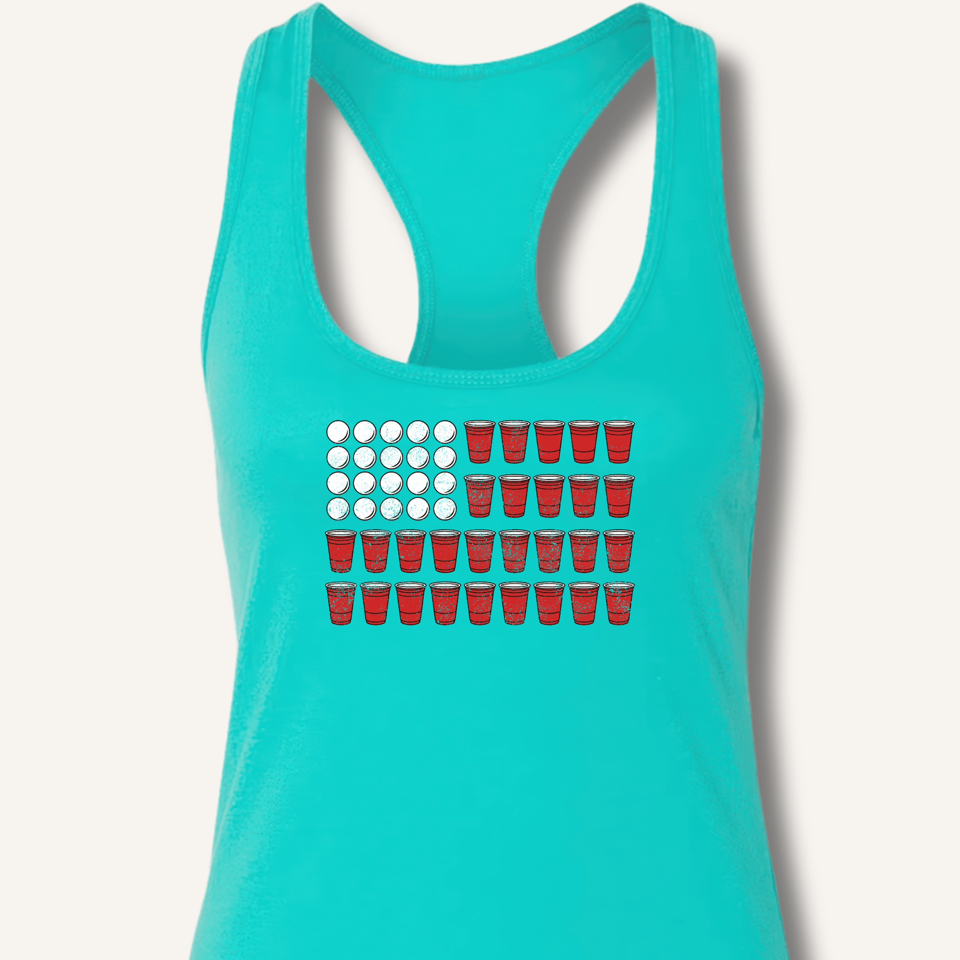 Red Cup Flag T-Shirt Racerback Tank - Sip & Shirt