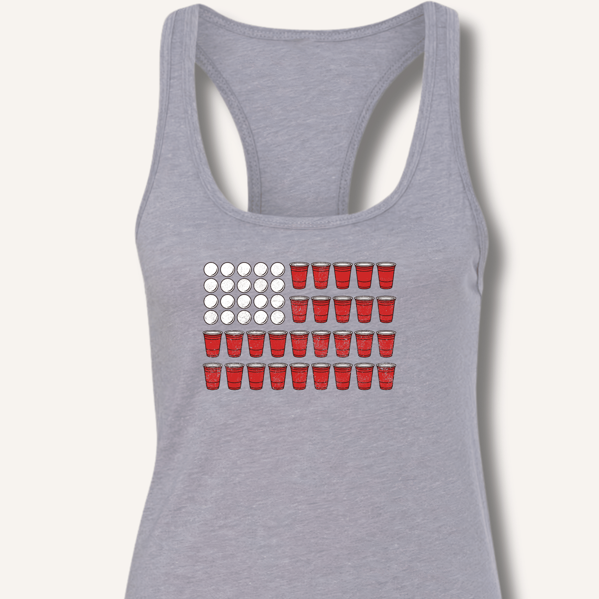 Red Cup Flag T-Shirt Racerback Tank - Sip & Shirt