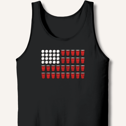 Red Cup Flag T-Shirt Tank - Sip & Shirt