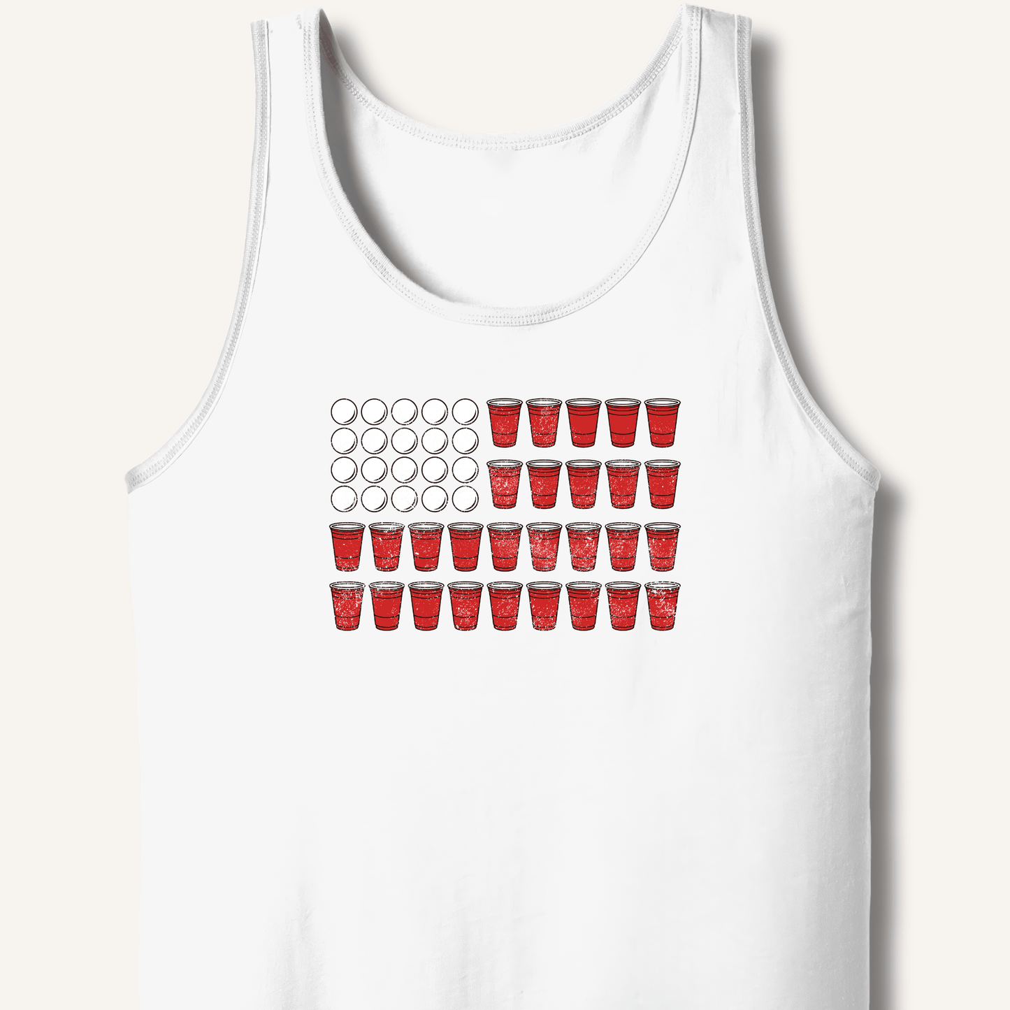 Red Cup Flag T-Shirt Tank - Sip & Shirt