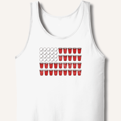 Red Cup Flag T-Shirt Tank - Sip & Shirt
