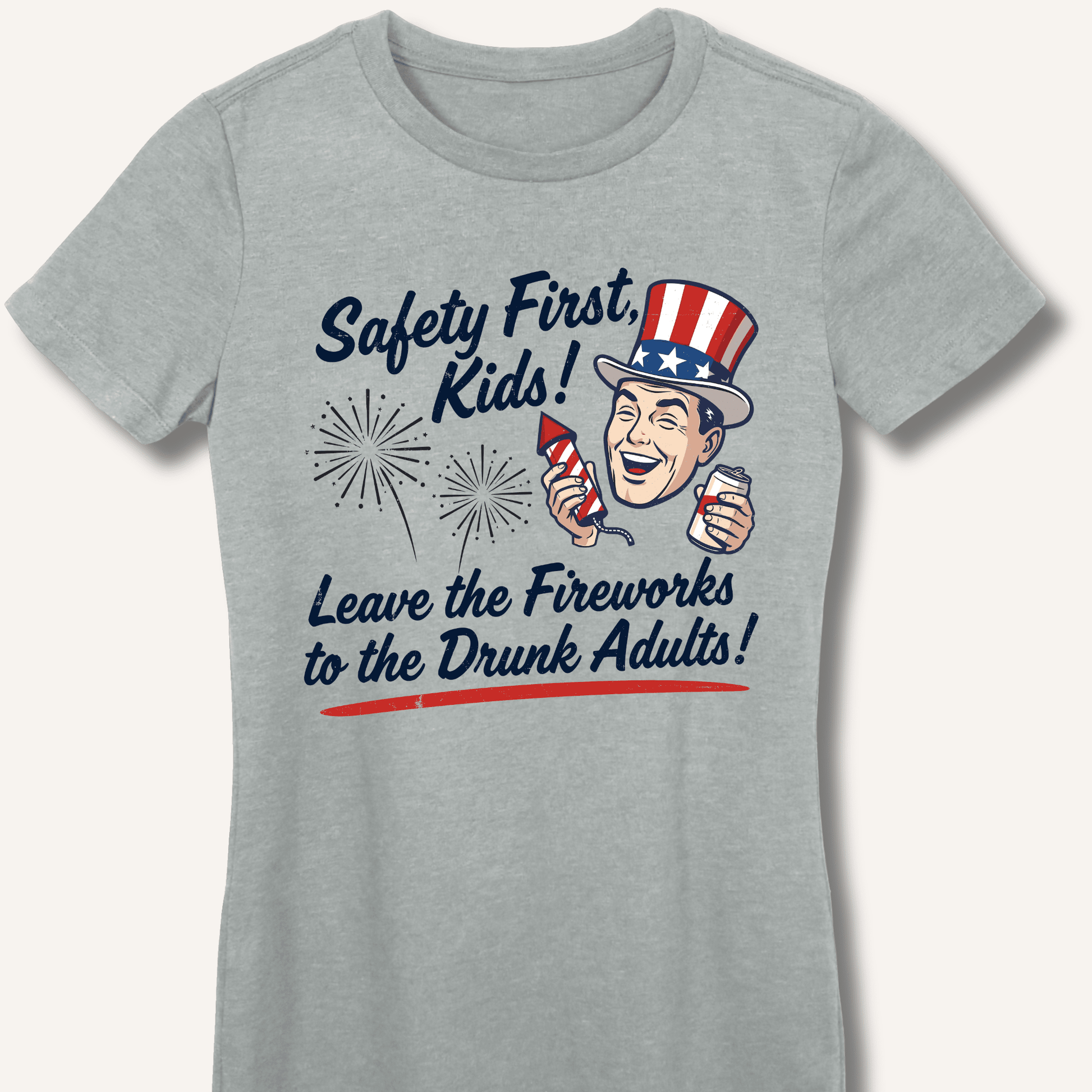 Safety First, Kids! Fitted T-Shirt - Sip & Shirt