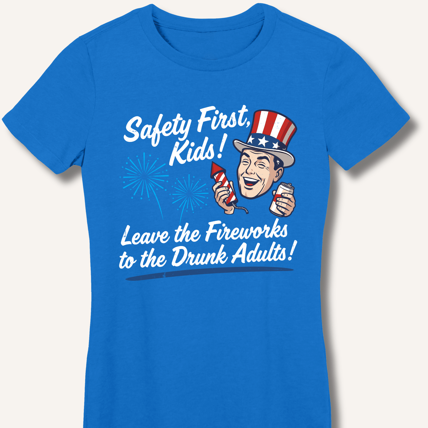 Safety First, Kids! Fitted T-Shirt - Sip & Shirt