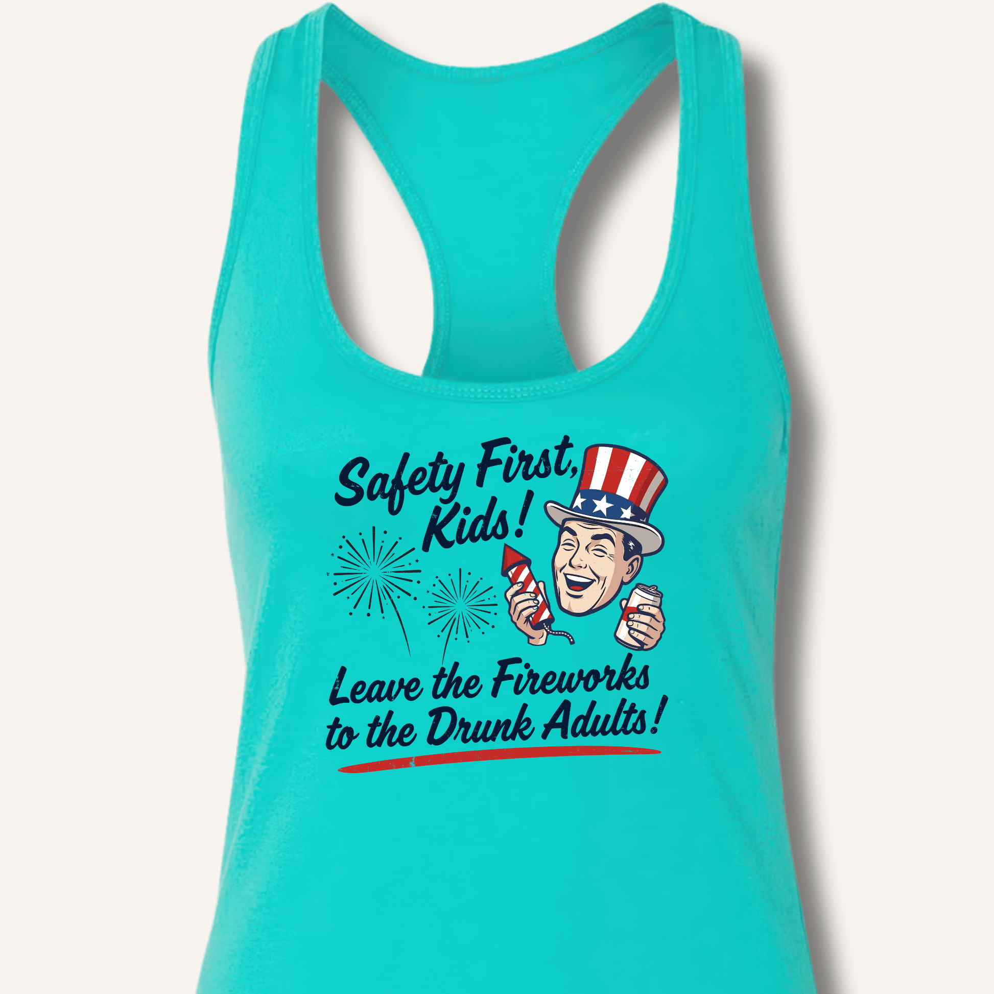 Safety First, Kids! Racerback Tank - Sip & Shirt