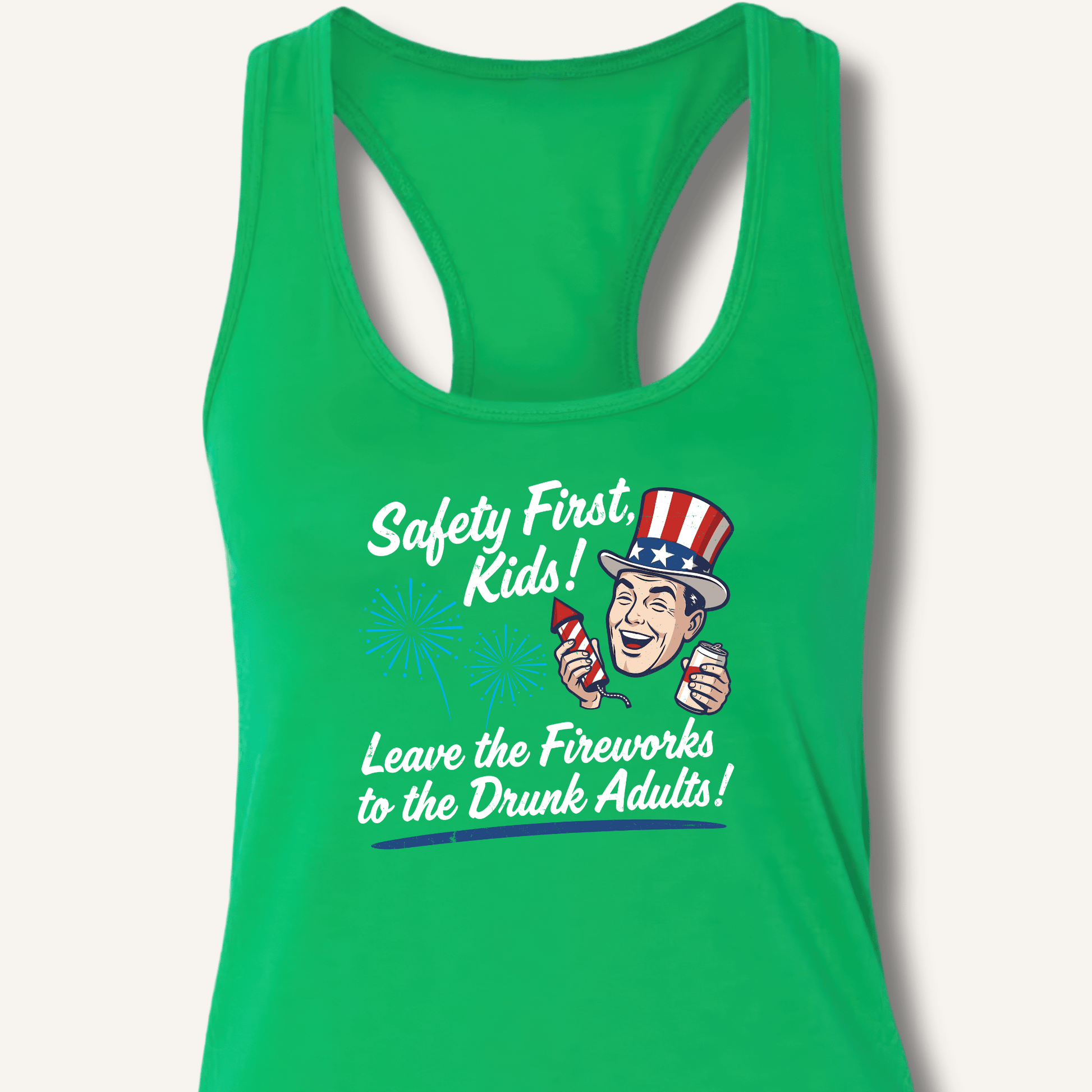 Safety First, Kids! Racerback Tank - Sip & Shirt