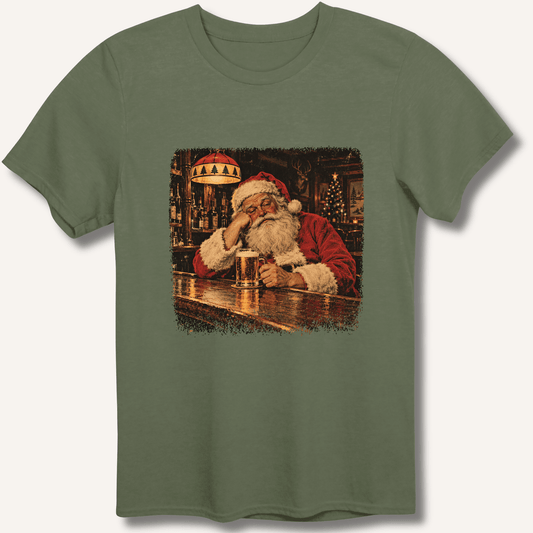 Santa At The Bar T-Shirt - Sip & Shirt