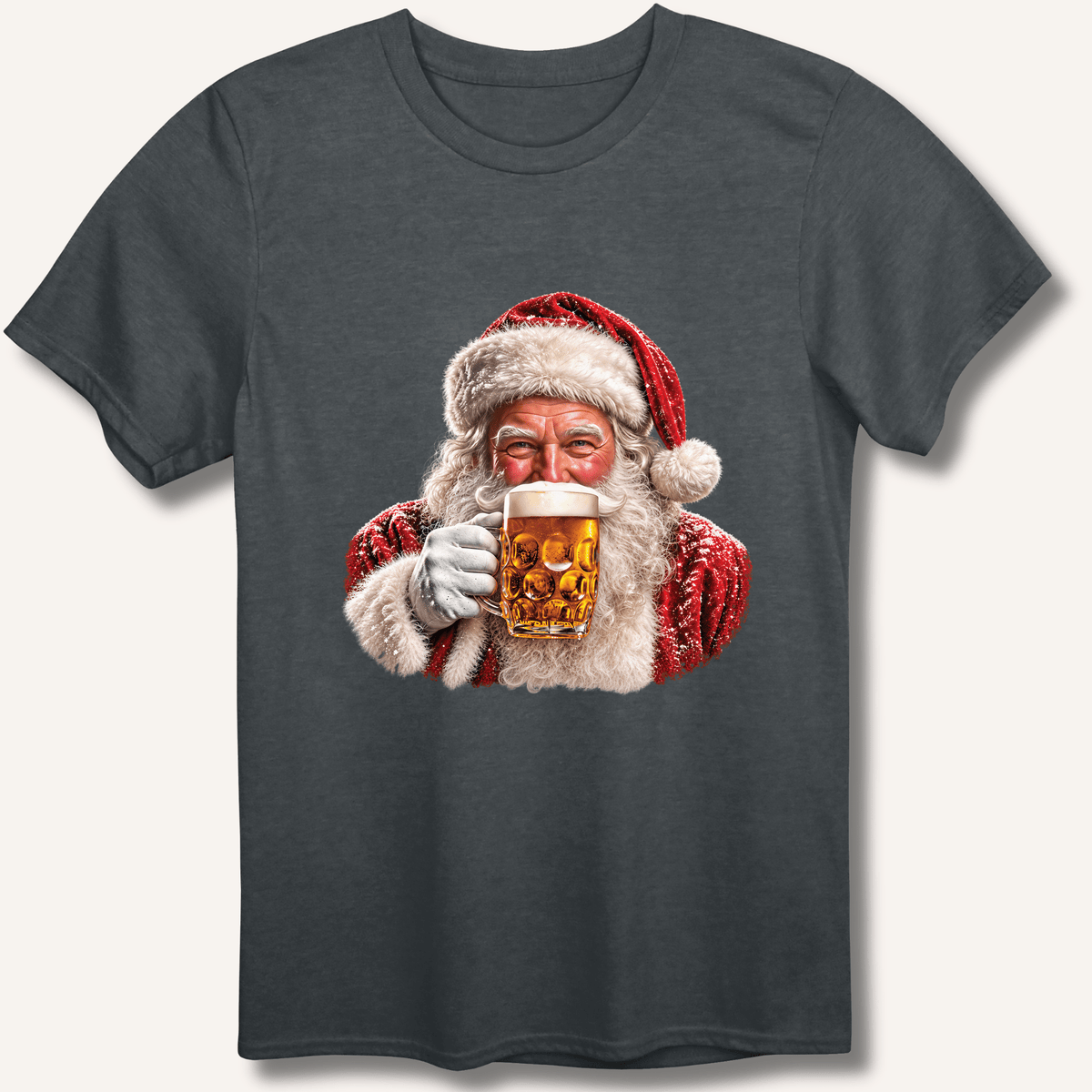 Santa Drinking Beer T-Shirt - Sip & Shirt