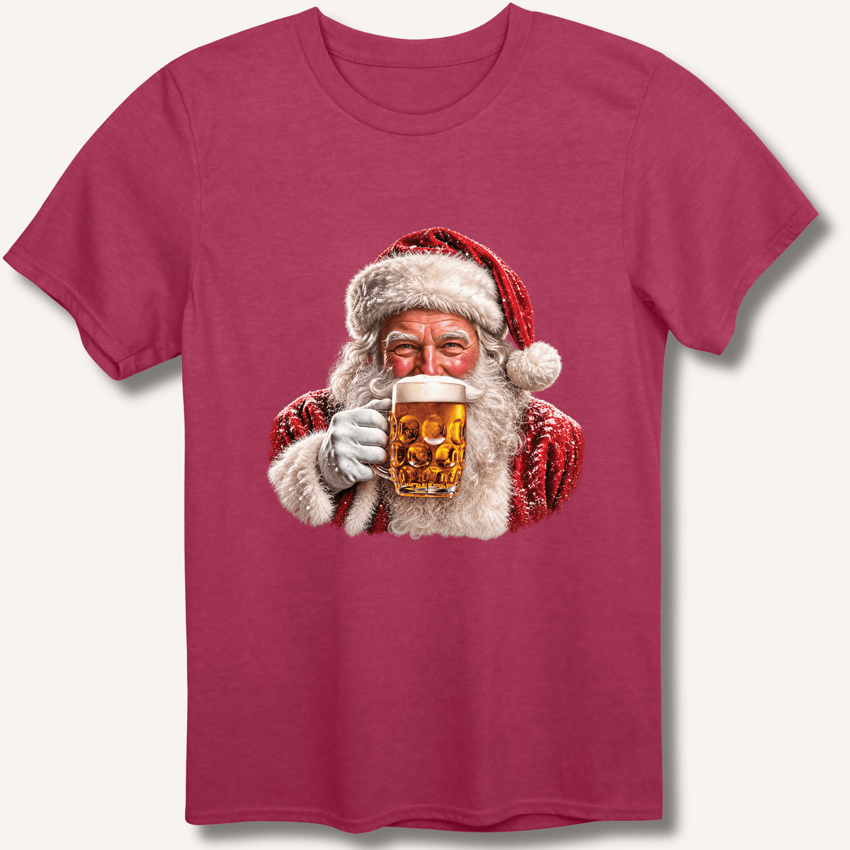 Santa Drinking Beer T-Shirt - Sip & Shirt