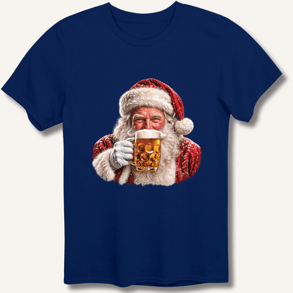 Santa Drinking Beer T-Shirt - Sip & Shirt