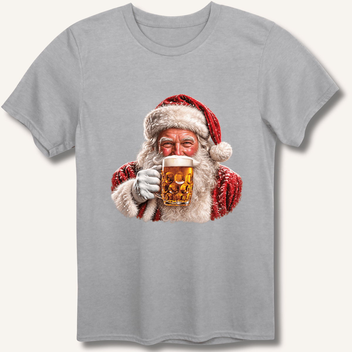 Santa Drinking Beer T-Shirt - Sip & Shirt