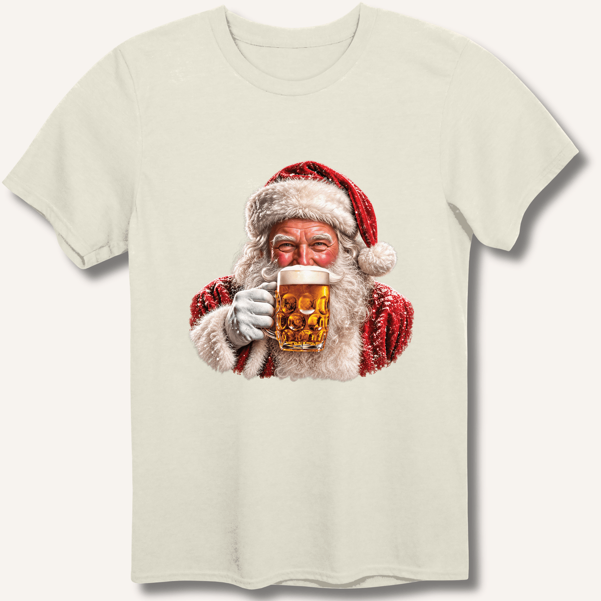 Santa Drinking Beer T-Shirt - Sip & Shirt