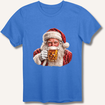 Santa Drinking Beer T-Shirt - Sip & Shirt