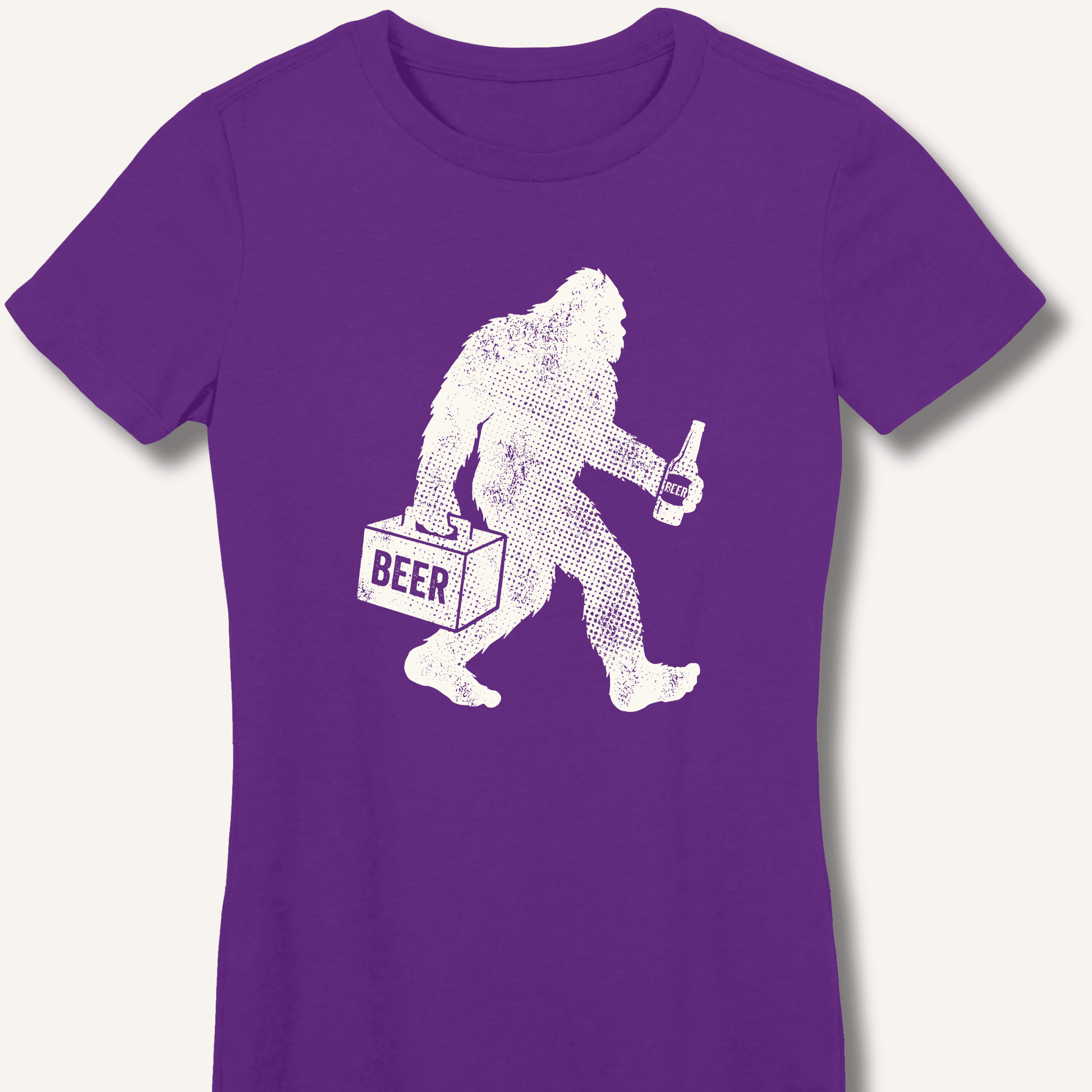 Sasquatch Beer Lover T-Shirt Fitted T-Shirt - Sip & Shirt
