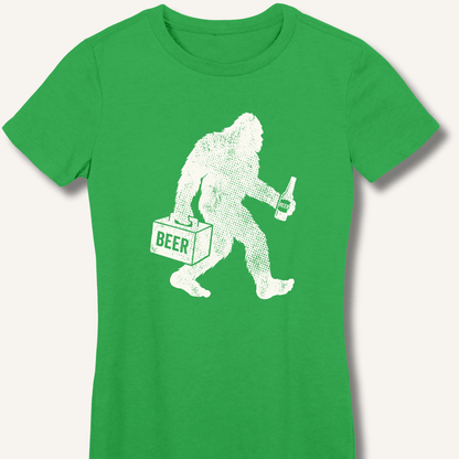 Sasquatch Beer Lover T-Shirt Fitted T-Shirt - Sip & Shirt