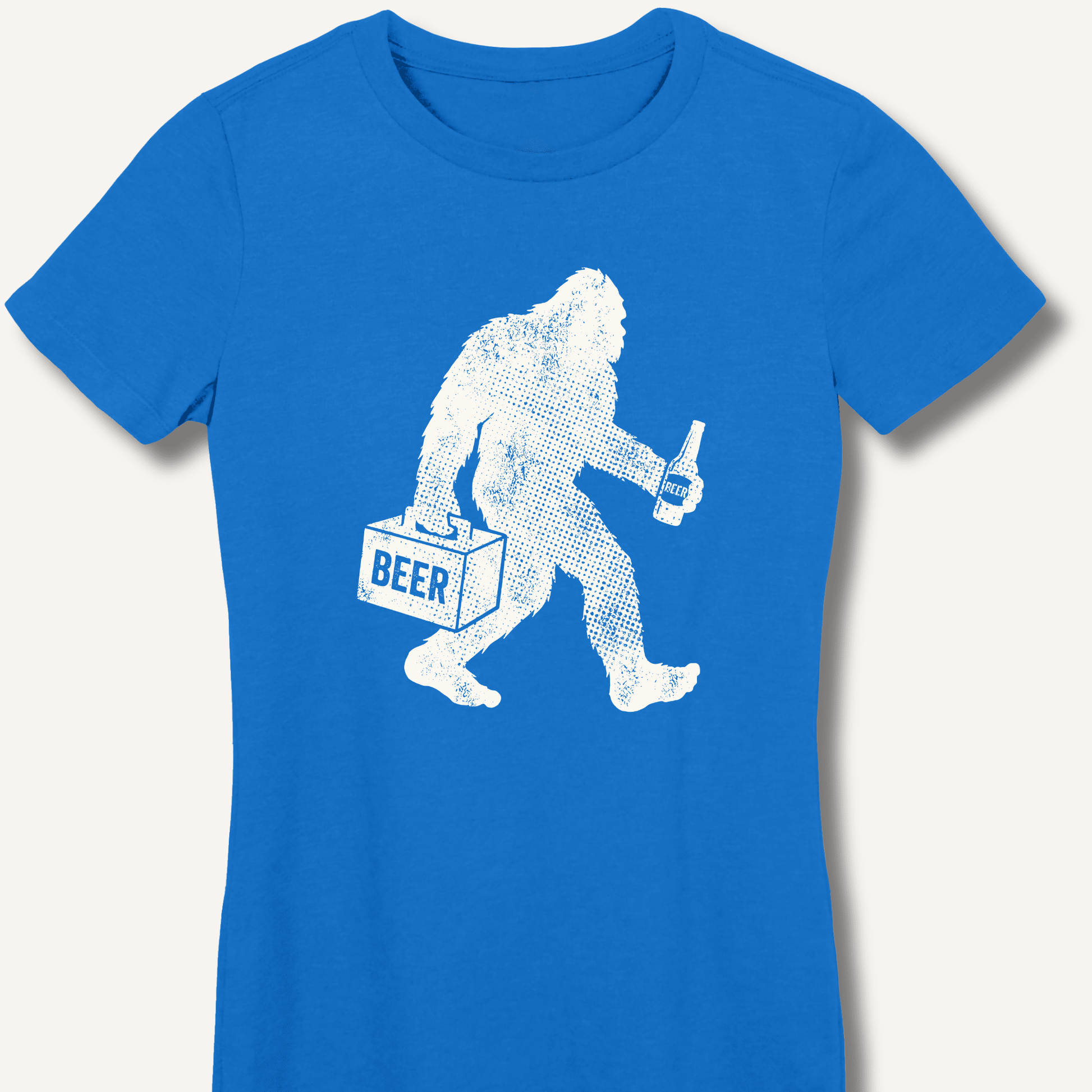 Sasquatch Beer Lover T-Shirt Fitted T-Shirt - Sip & Shirt
