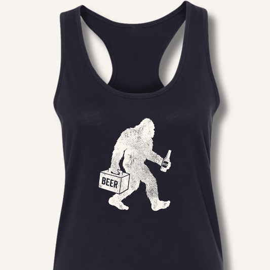 Sasquatch Beer Lover T-Shirt Racerback Tank - Sip & Shirt