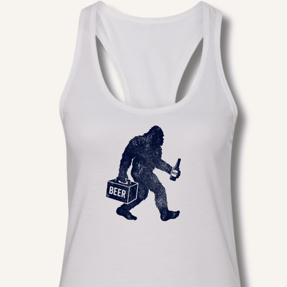 Sasquatch Beer Lover T-Shirt Racerback Tank - Sip & Shirt