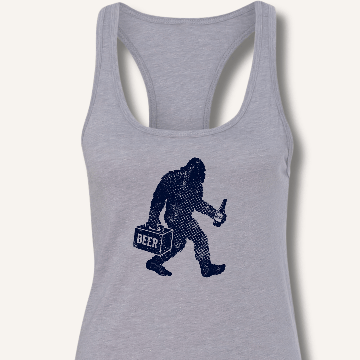 Sasquatch Beer Lover T-Shirt Racerback Tank - Sip & Shirt
