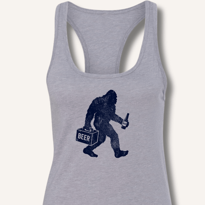 Sasquatch Beer Lover T-Shirt Racerback Tank - Sip & Shirt