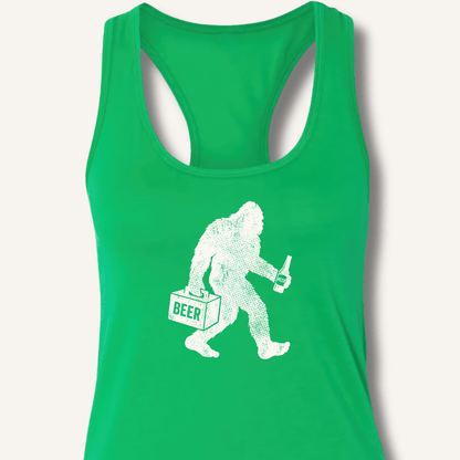 Sasquatch Beer Lover T-Shirt Racerback Tank - Sip & Shirt