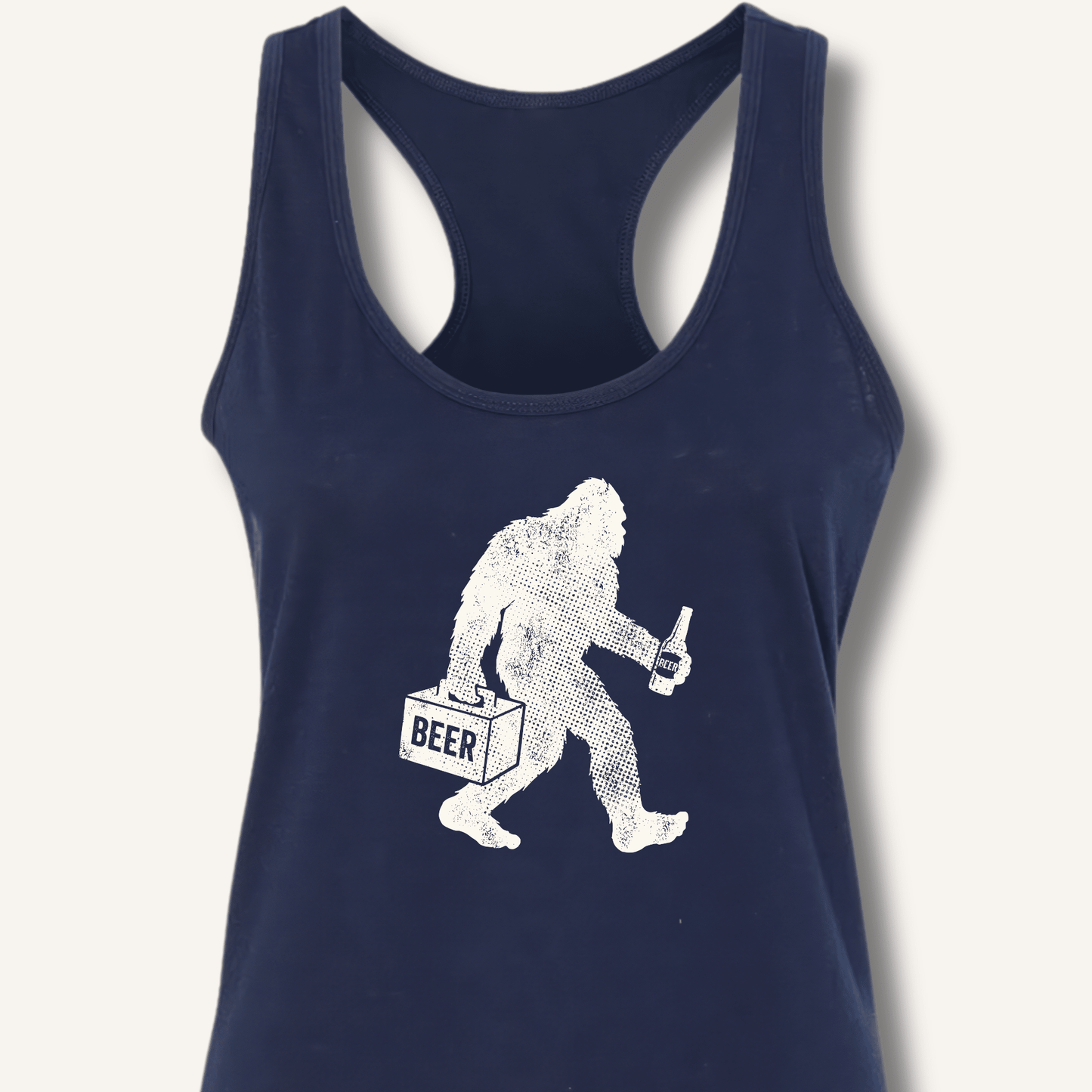 Sasquatch Beer Lover T-Shirt Racerback Tank - Sip & Shirt