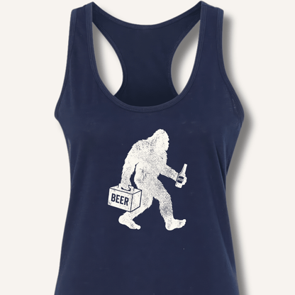 Sasquatch Beer Lover T-Shirt Racerback Tank - Sip & Shirt