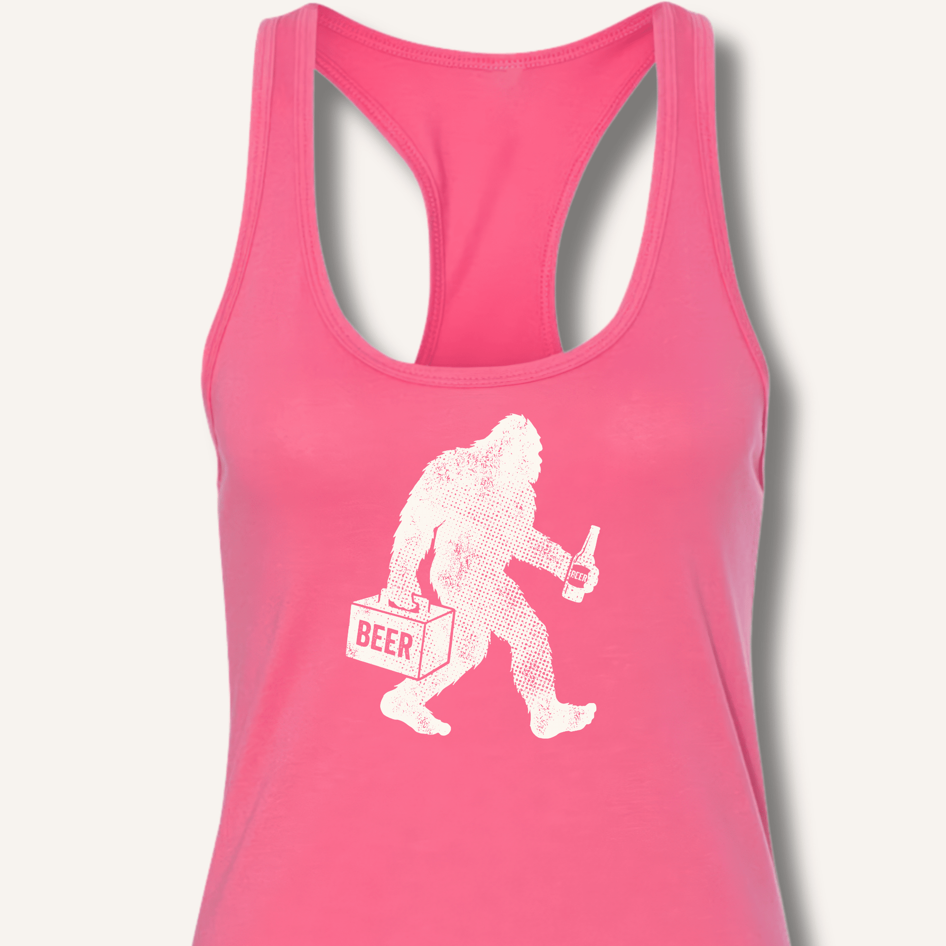 Sasquatch Beer Lover T-Shirt Racerback Tank - Sip & Shirt