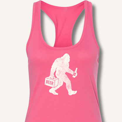 Sasquatch Beer Lover T-Shirt Racerback Tank - Sip & Shirt
