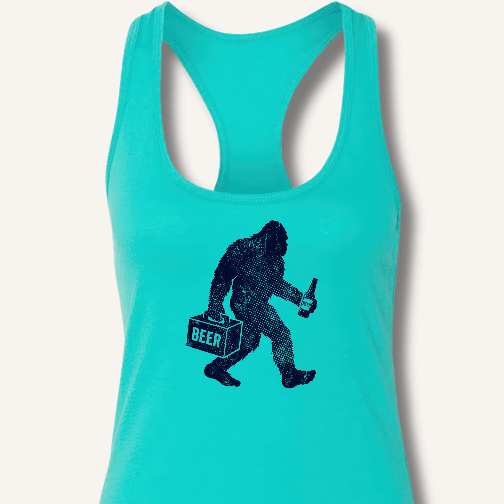 Sasquatch Beer Lover T-Shirt Racerback Tank - Sip & Shirt