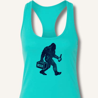 Sasquatch Beer Lover T-Shirt Racerback Tank - Sip & Shirt