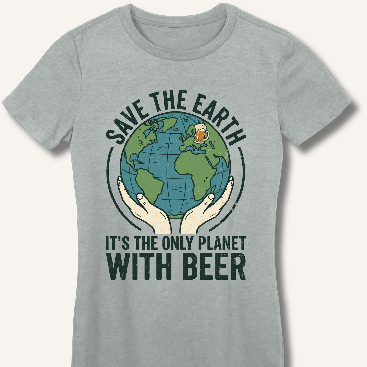 Save The Earth Fitted T-Shirt - Sip & Shirt