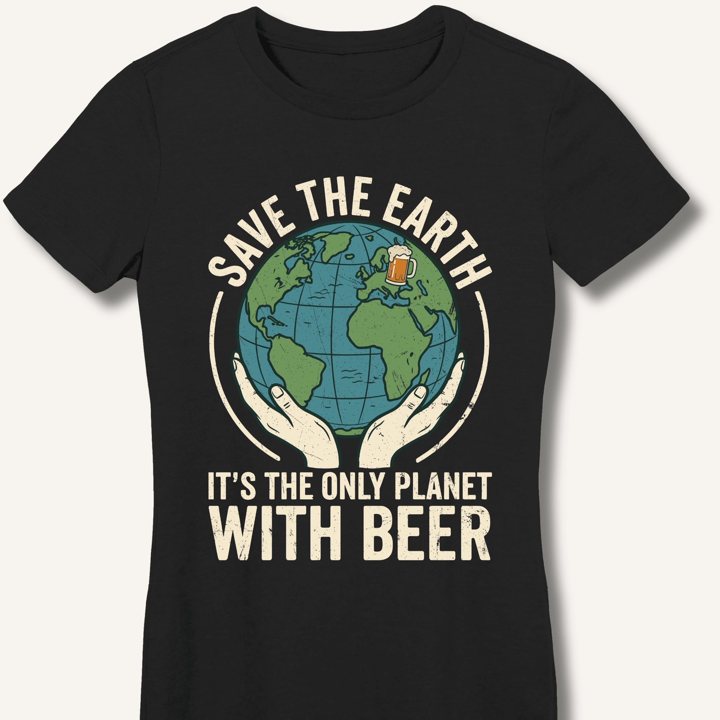 Save The Earth Fitted T-Shirt - Sip & Shirt