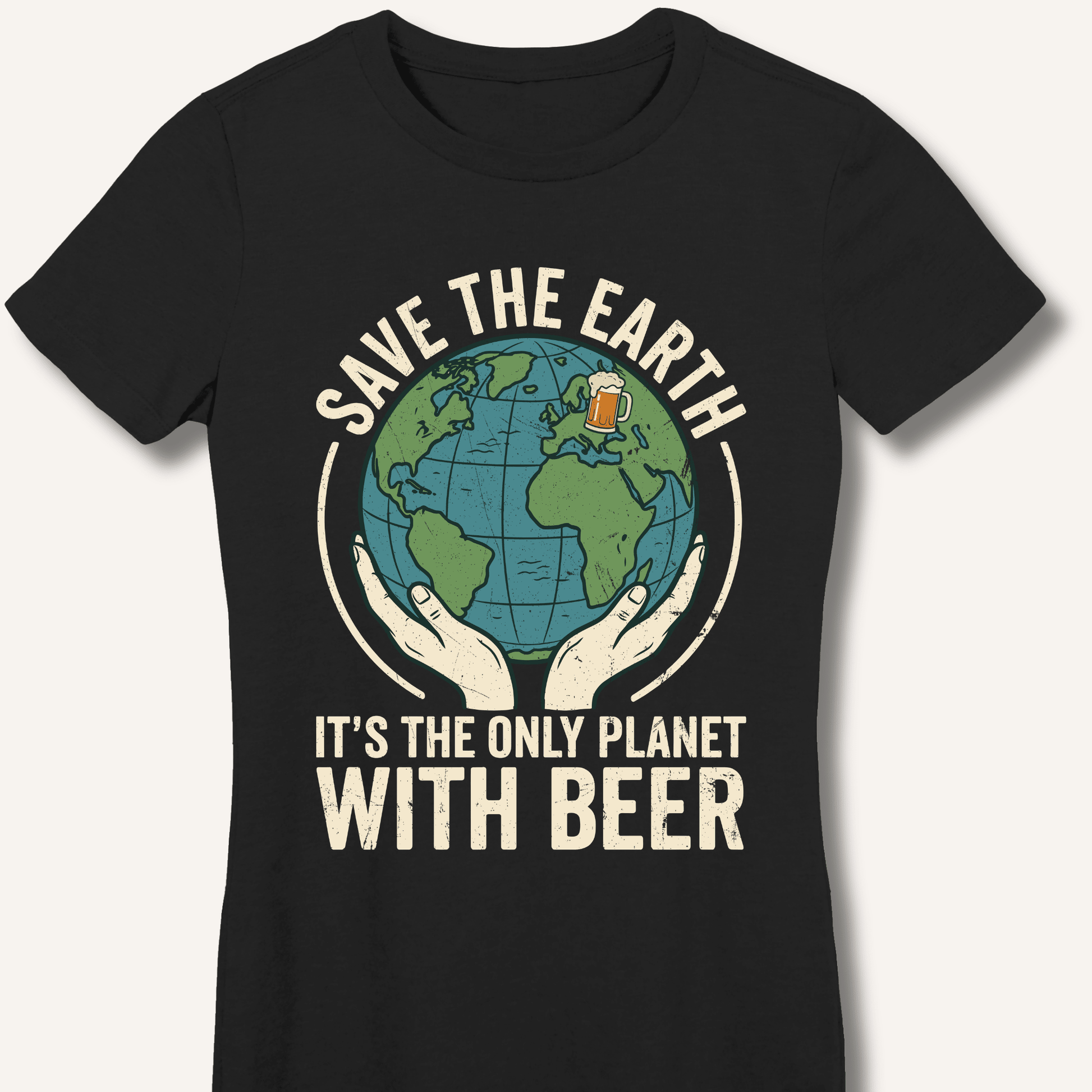 Save The Earth Fitted T-Shirt - Sip & Shirt