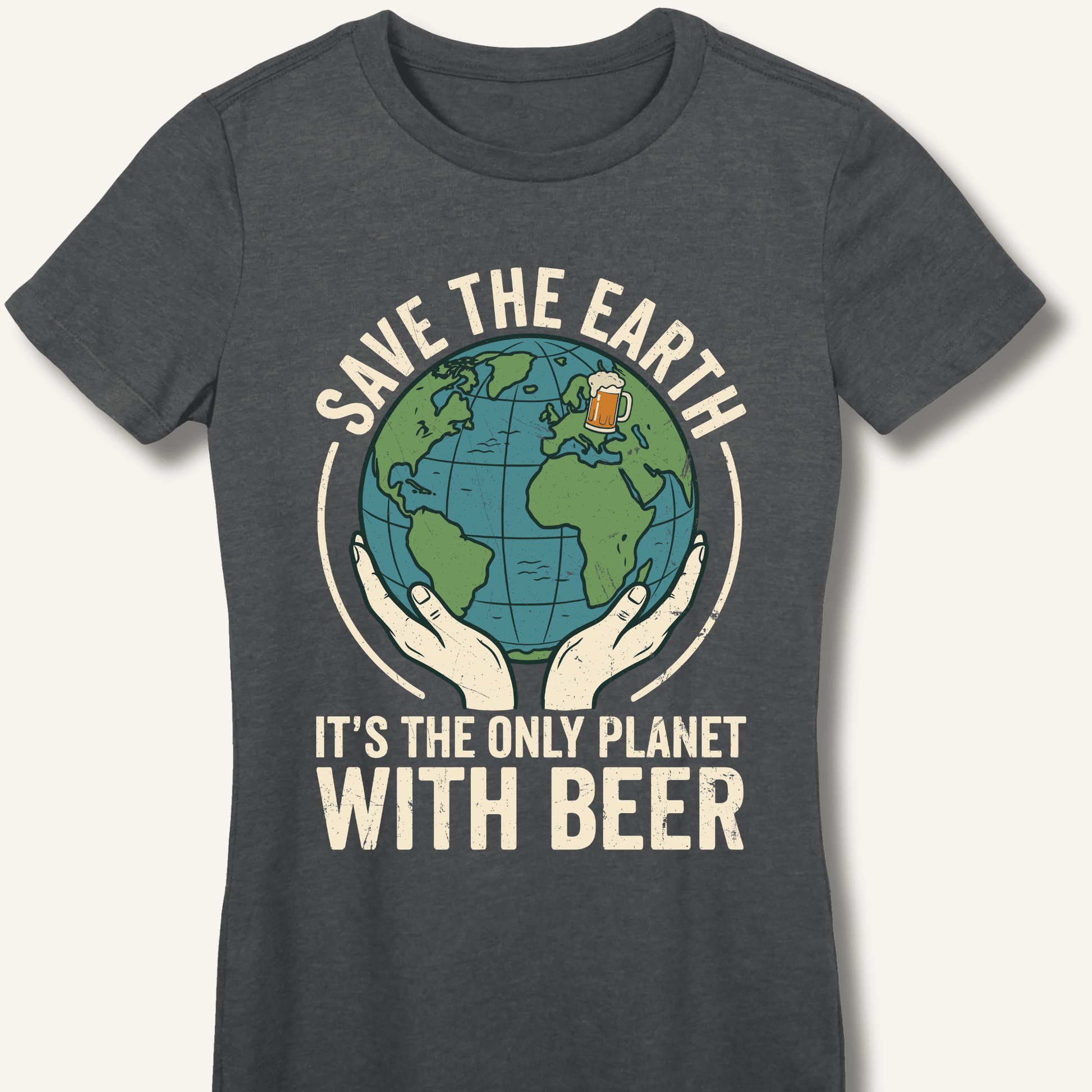 Save The Earth Fitted T-Shirt - Sip & Shirt