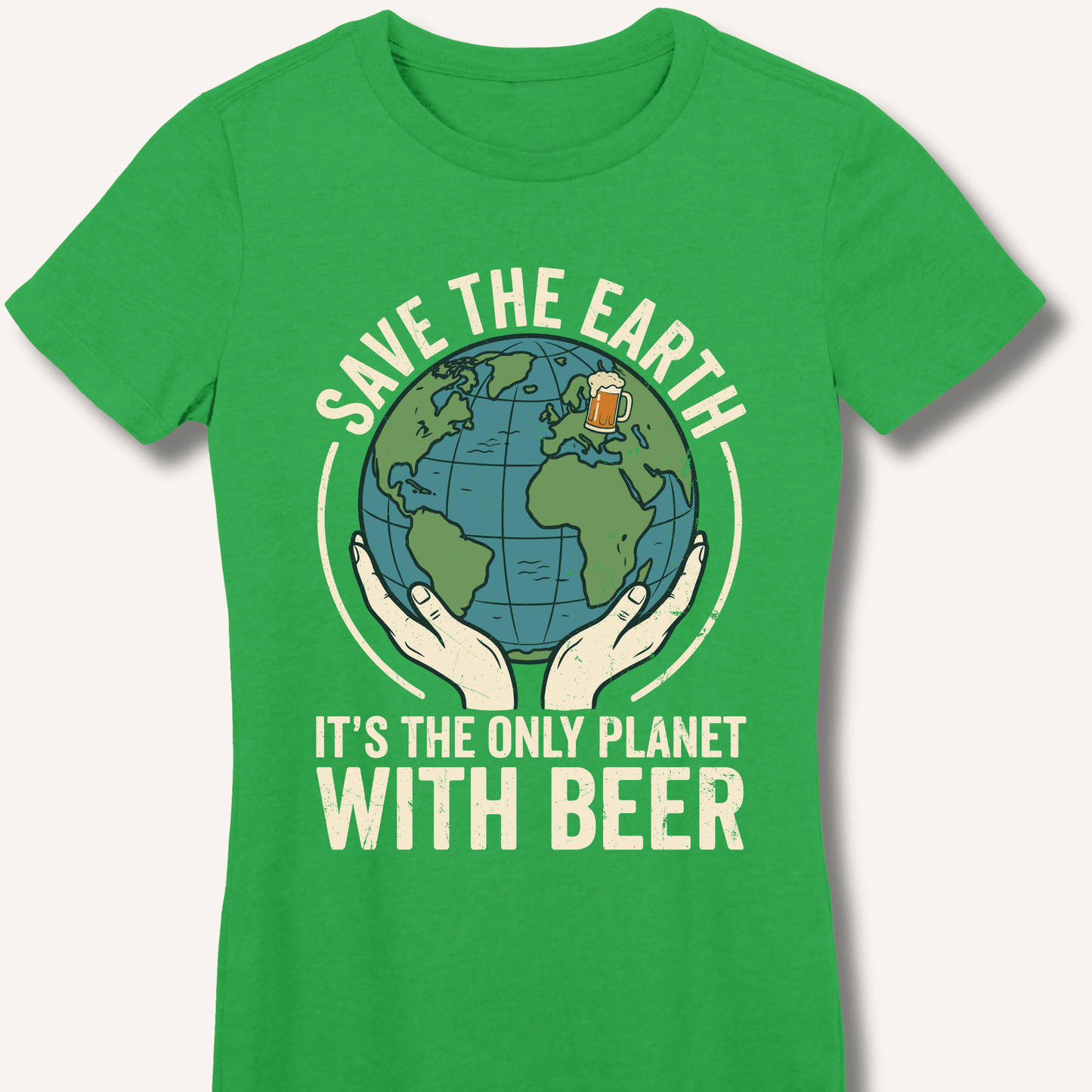 Save The Earth Fitted T-Shirt - Sip & Shirt