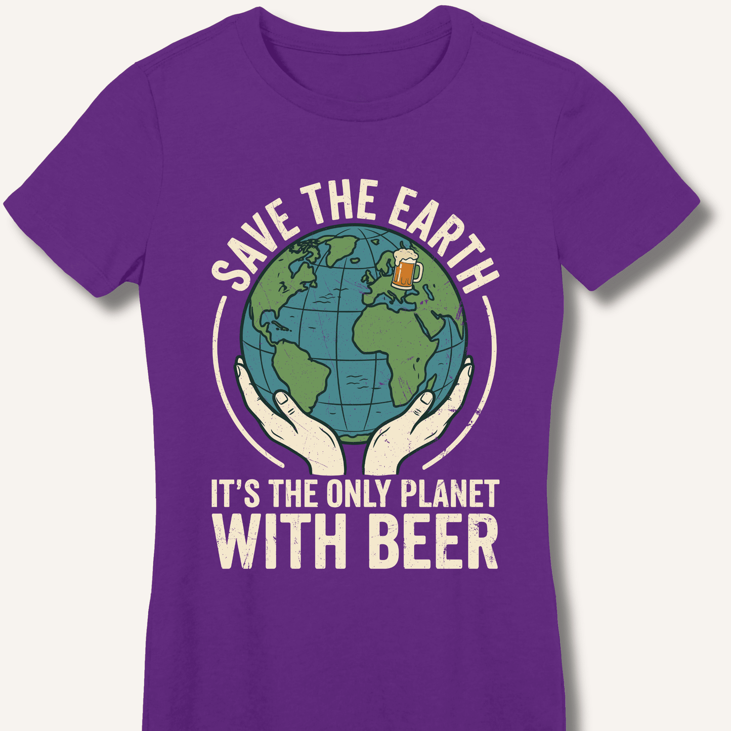 Save The Earth Fitted T-Shirt - Sip & Shirt
