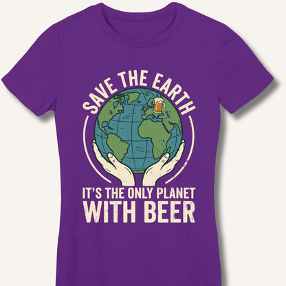Save The Earth Fitted T-Shirt - Sip & Shirt