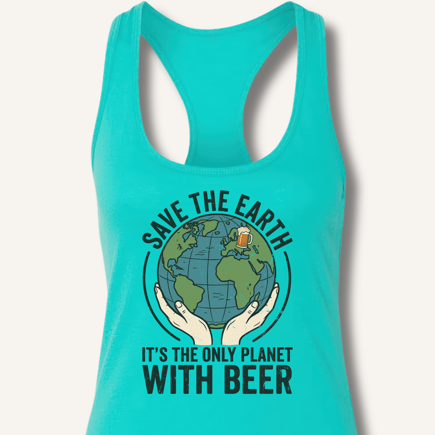 Save The Earth Racerback Tank - Sip & Shirt