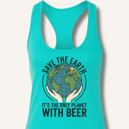 Save The Earth Racerback Tank - Sip & Shirt