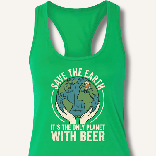Save The Earth Racerback Tank - Sip & Shirt