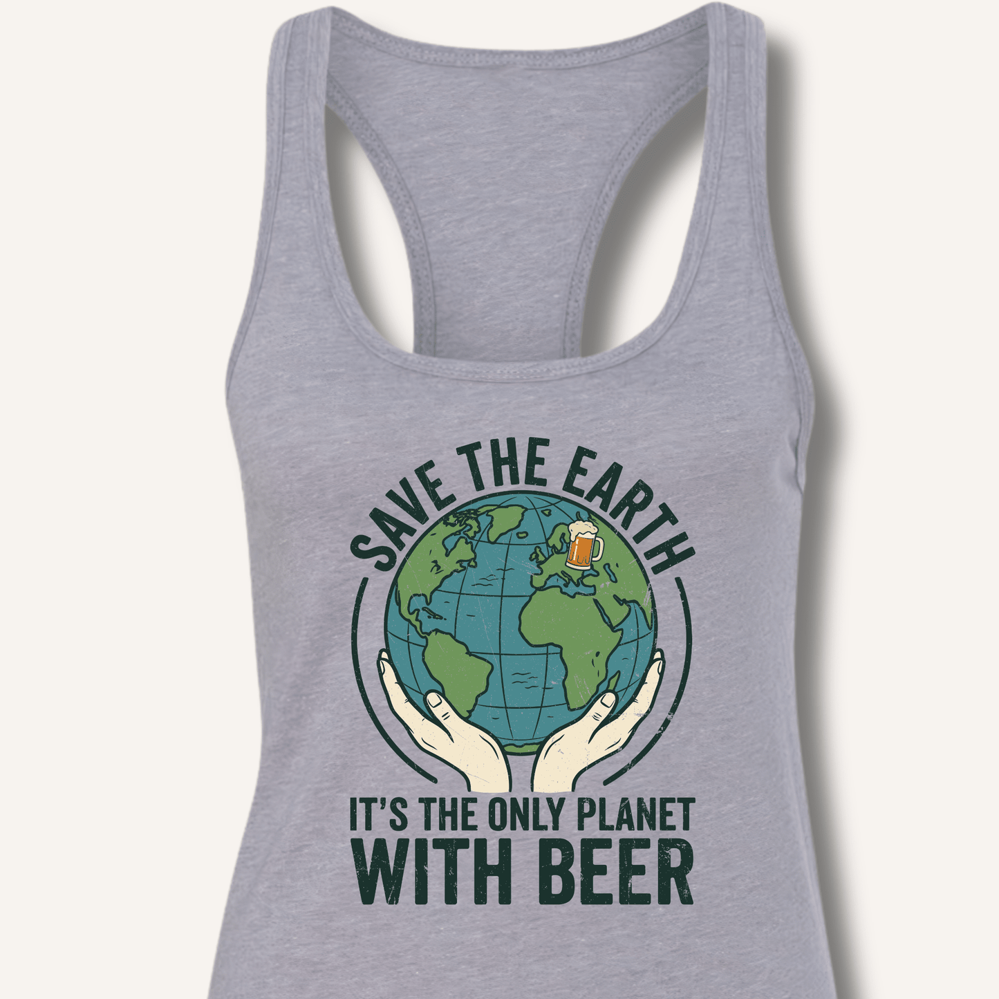 Save The Earth Racerback Tank - Sip & Shirt