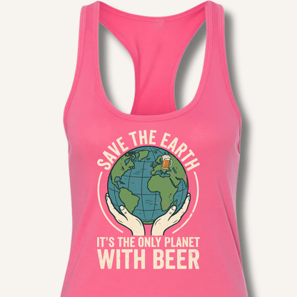 Save The Earth Racerback Tank - Sip & Shirt
